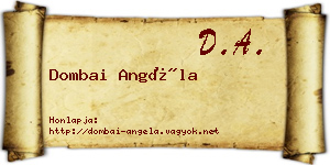 Dombai Angéla névjegykártya